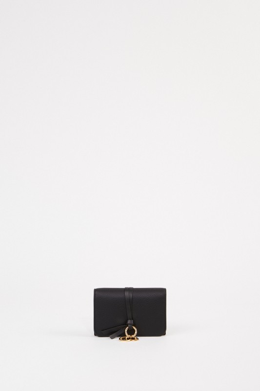 Chloé Leder-Portemonnaie 'Alphabet Small' Schwarz