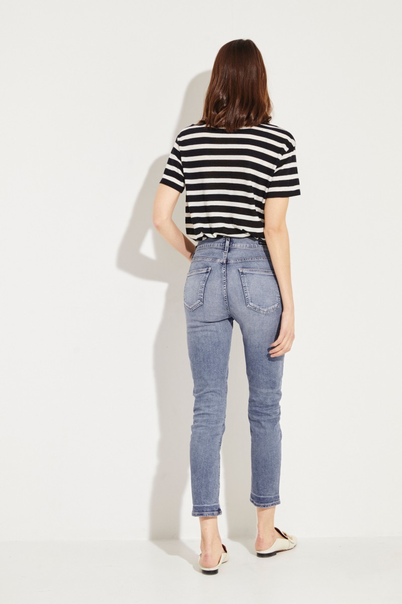 Ankle High Rise Slim 'Harlow' Blau