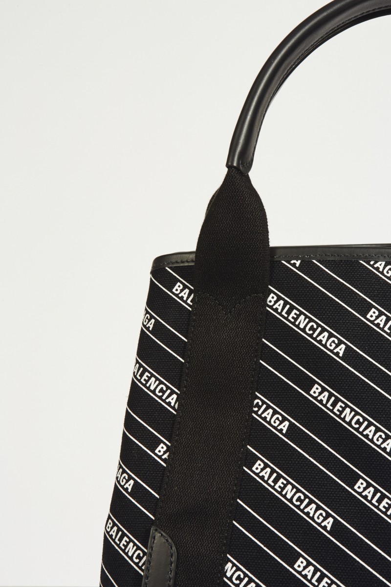 Shopper 'Cabas S' Schwarz/Weiß