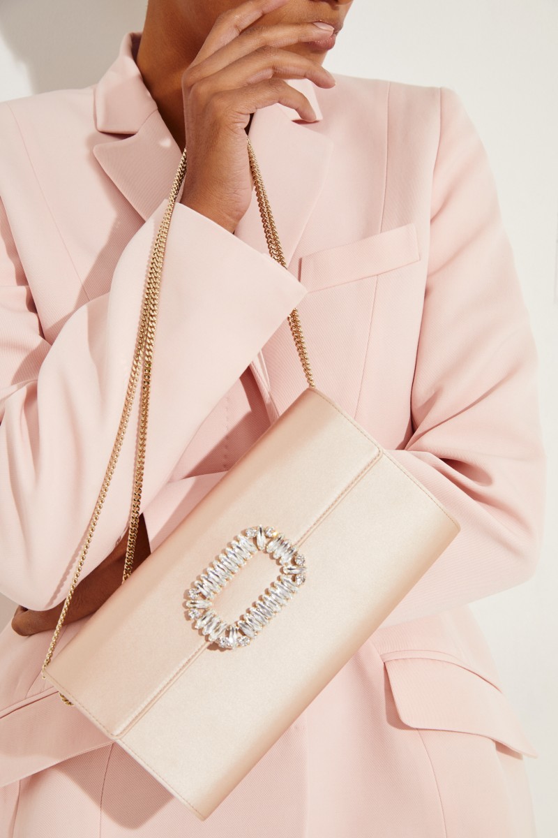 Satin-Clutch 'Envelope Flap' Rosé