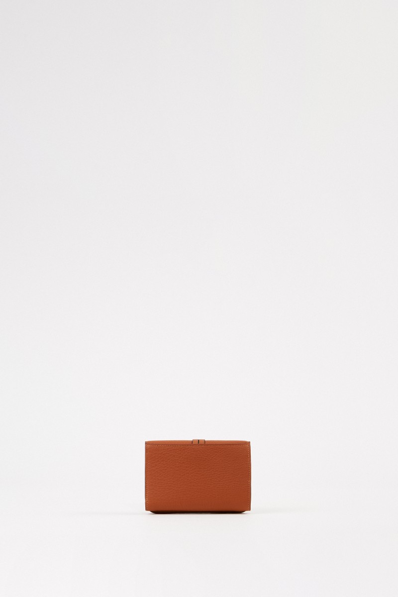 Chloé Leder-Portemonnaie 'Alphabet Small' Tan