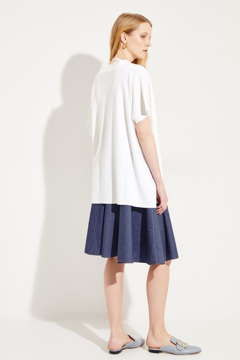 Oversize Woll-Tunika 'Milano' Crème