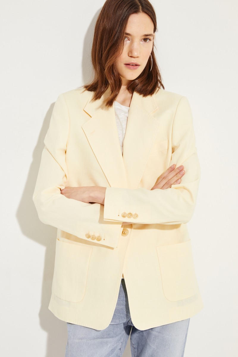 Leinen-Blazer 'Jana Heavy' Gelb