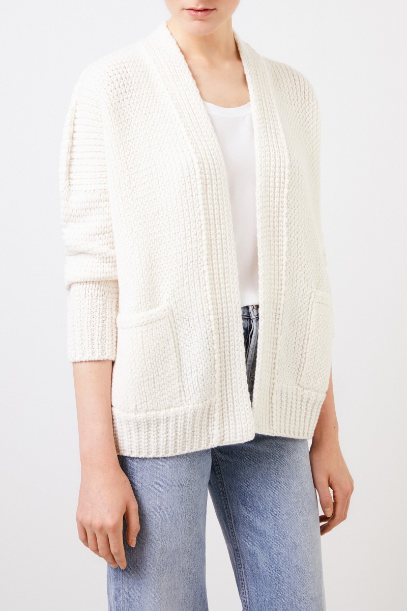 Iris von Arnim Cashmere-Cardigan 'Falina' Ecru