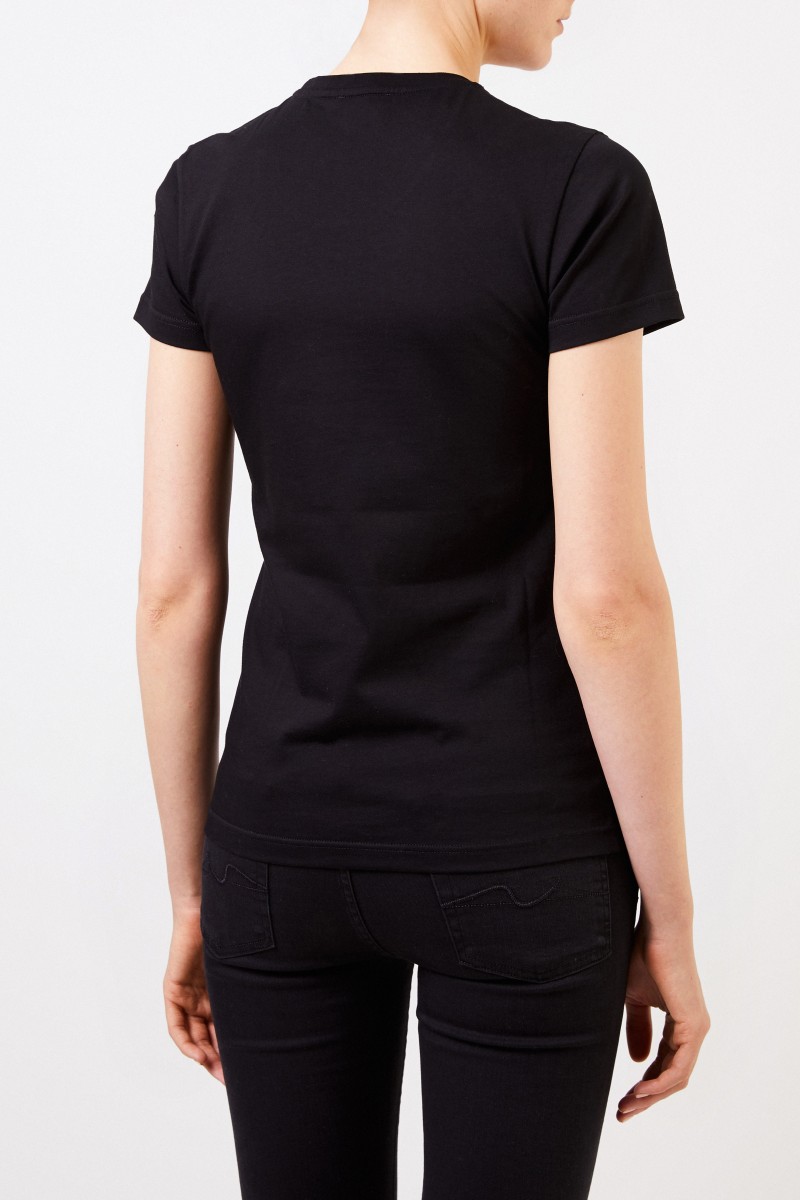 Moncler T-Shirt mit Logo-Patch Schwarz