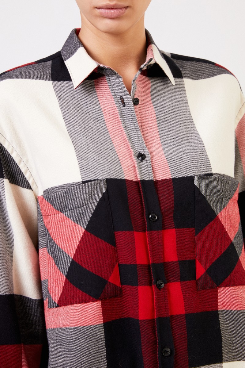 Woolrich Flannel Shirt mit Karomuster Rot/Multi