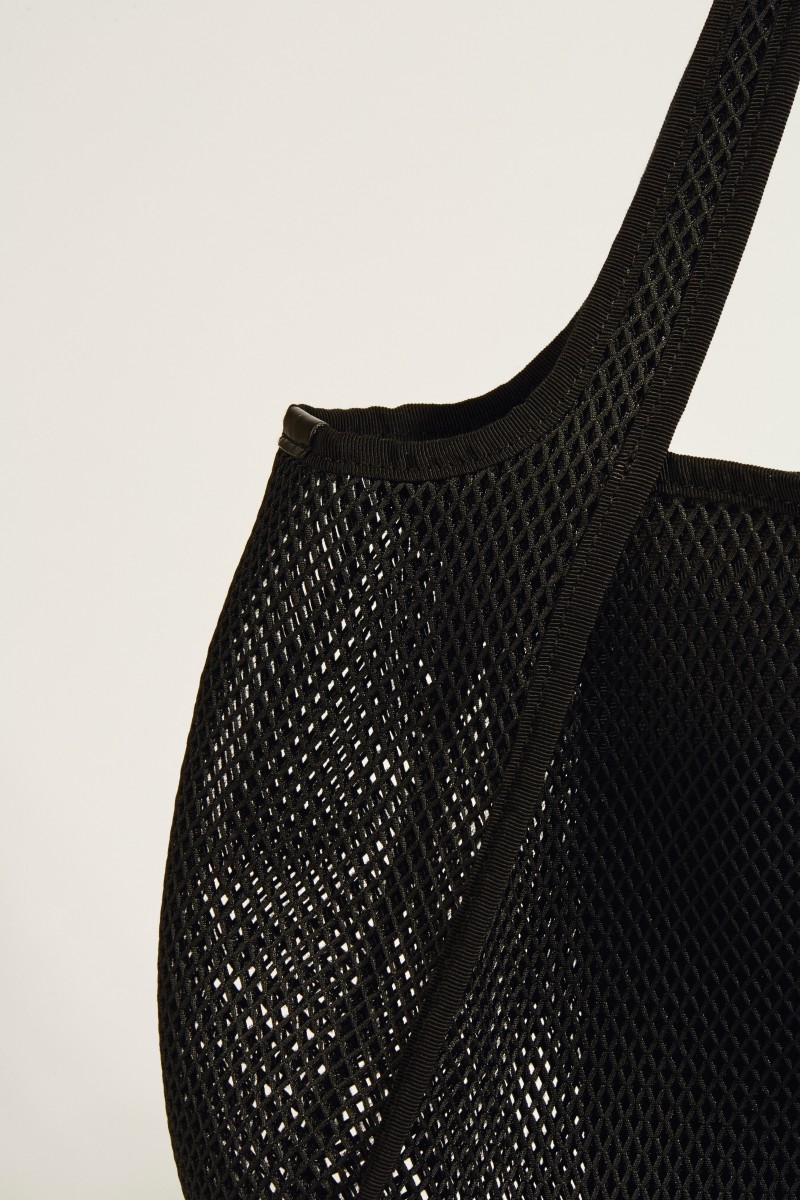 Tasche aus Mesh 'Tote Logo' Schwarz