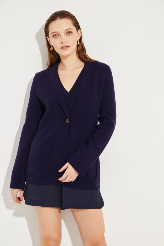 Cashmere-Blazer 'Yasmine' Marineblau