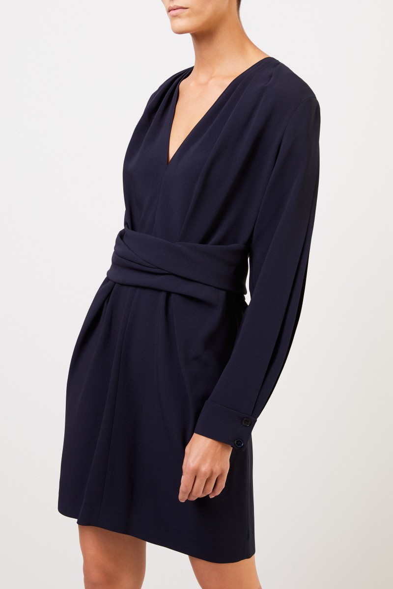 Stella McCartney Kleid 'Cady' mit Bindedetail Marineblau