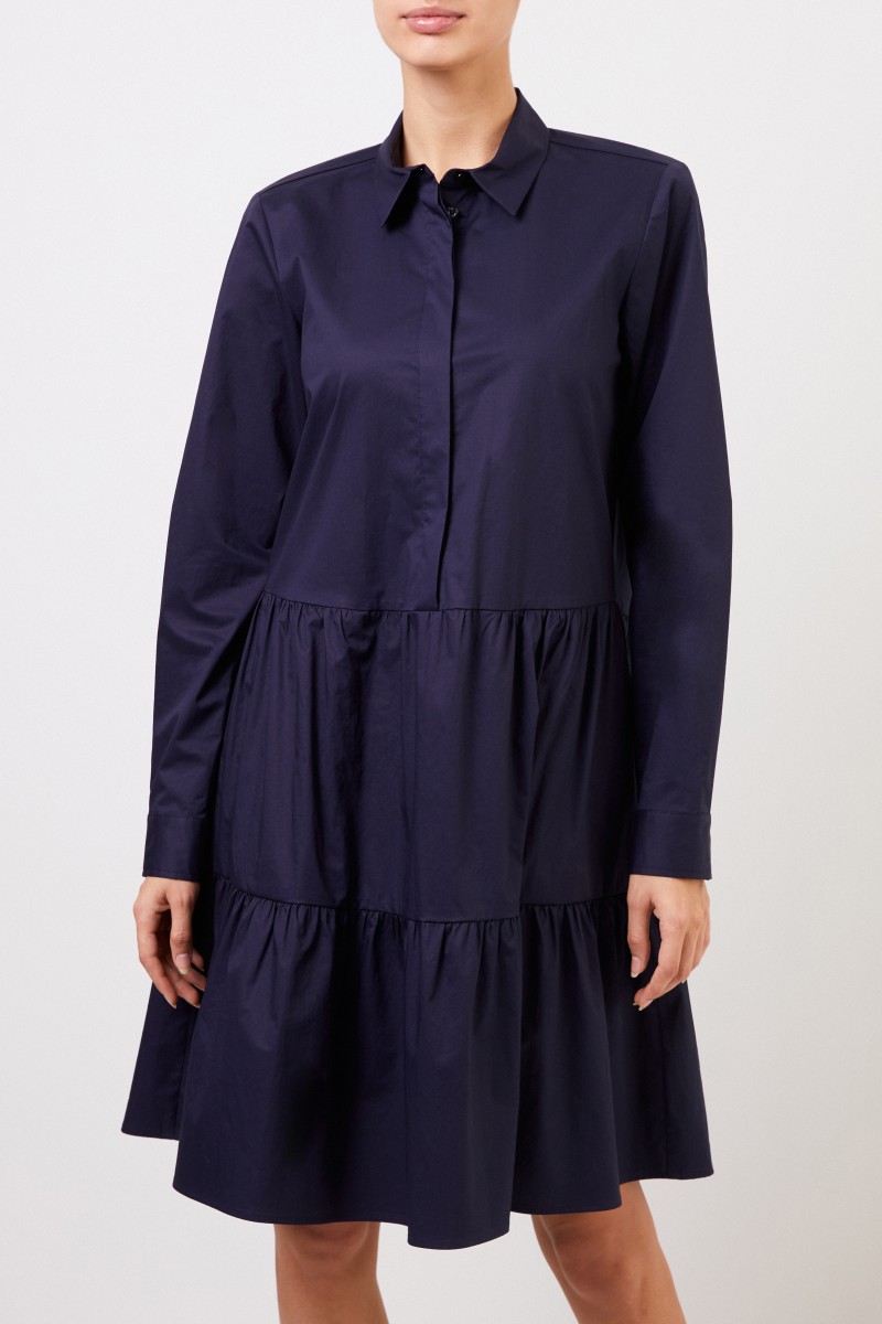 Louis and Mia Kurzes Hemdblusenkleid Marineblau