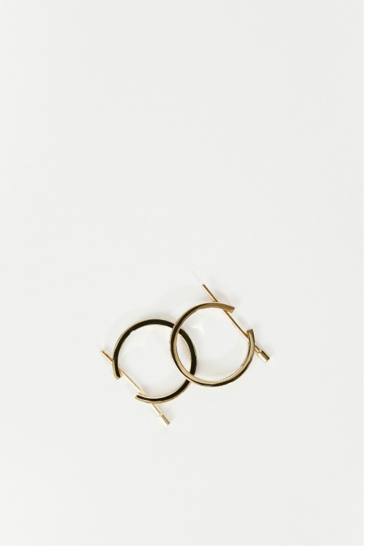 Ohrringe 'Chikka Large' mit Diamanten Gelbgold