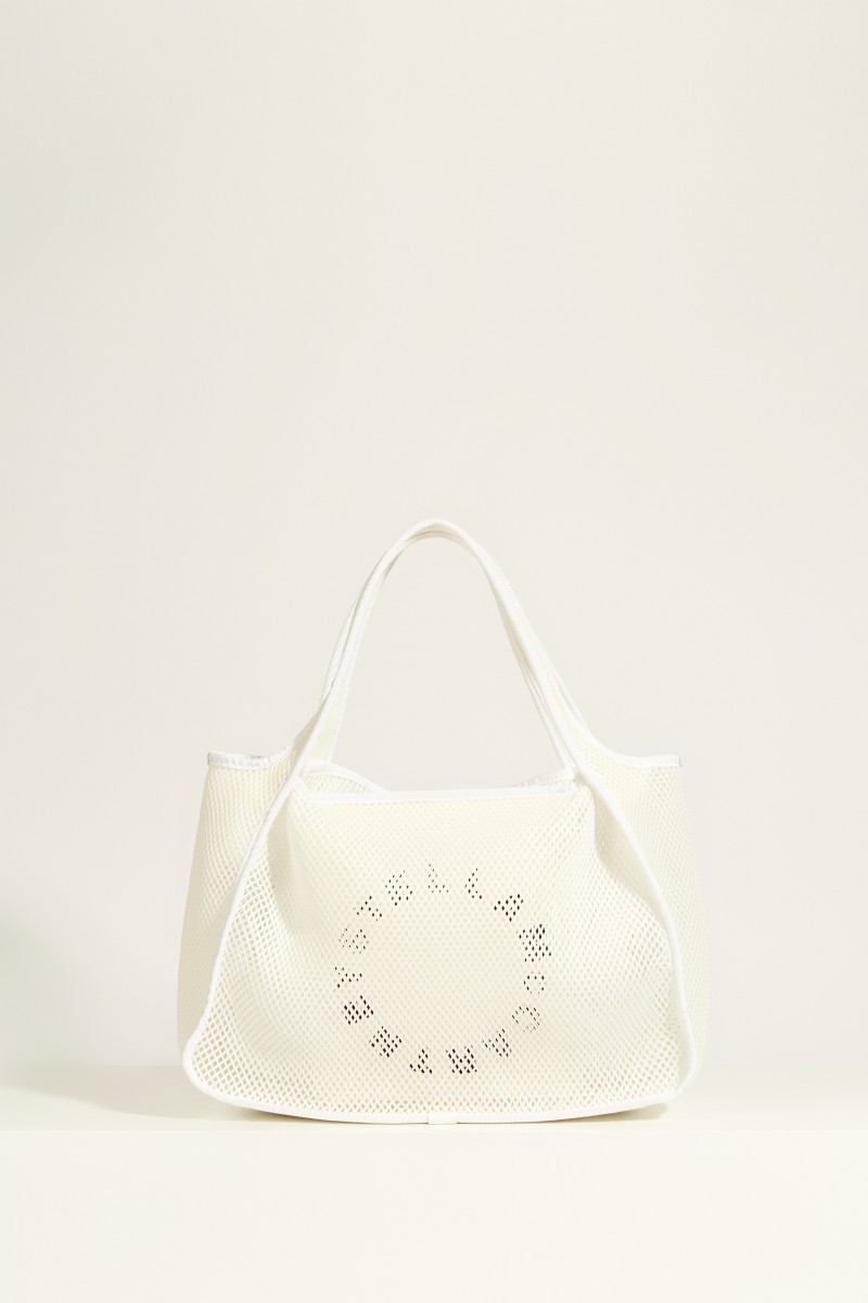 Tasche aus Mesh 'Tote Logo' Weiß