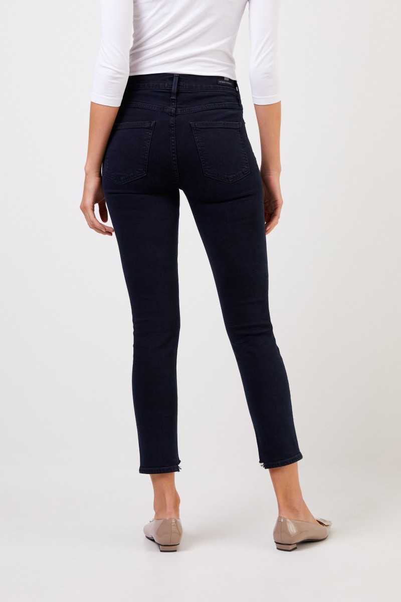 Citizens of Humanity Highrise Skinny Jeans 'Rocket Cropped' Dunkelblau