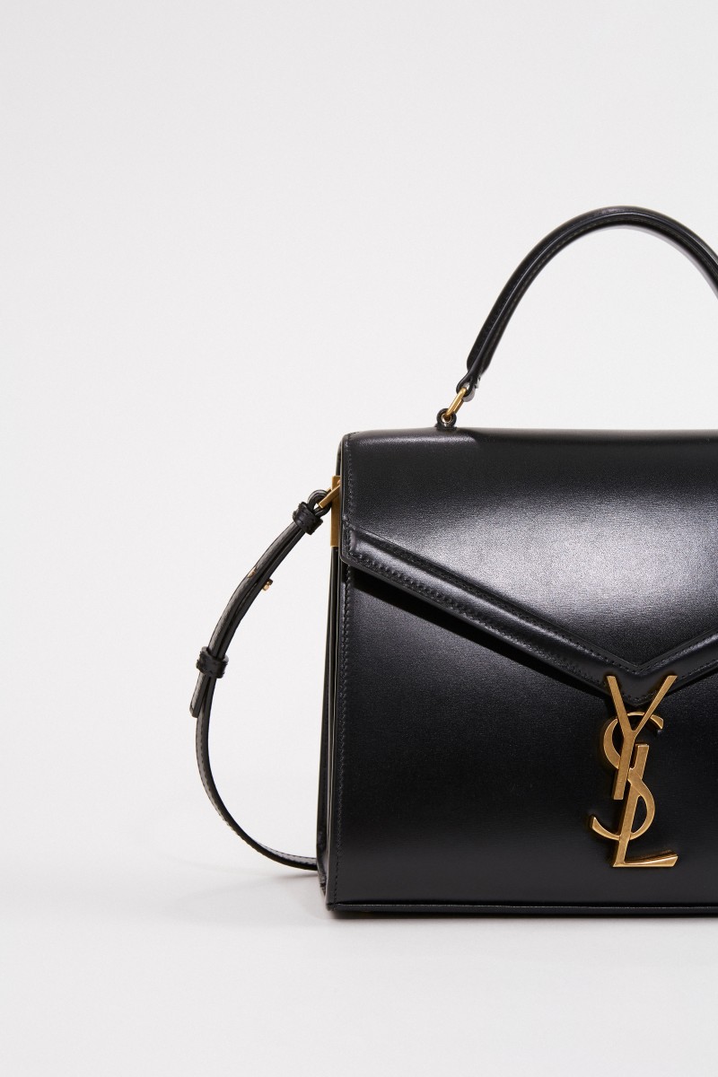 Saint Laurent Leder-Tasche 'Nolita S' Schwarz/Bordeaux