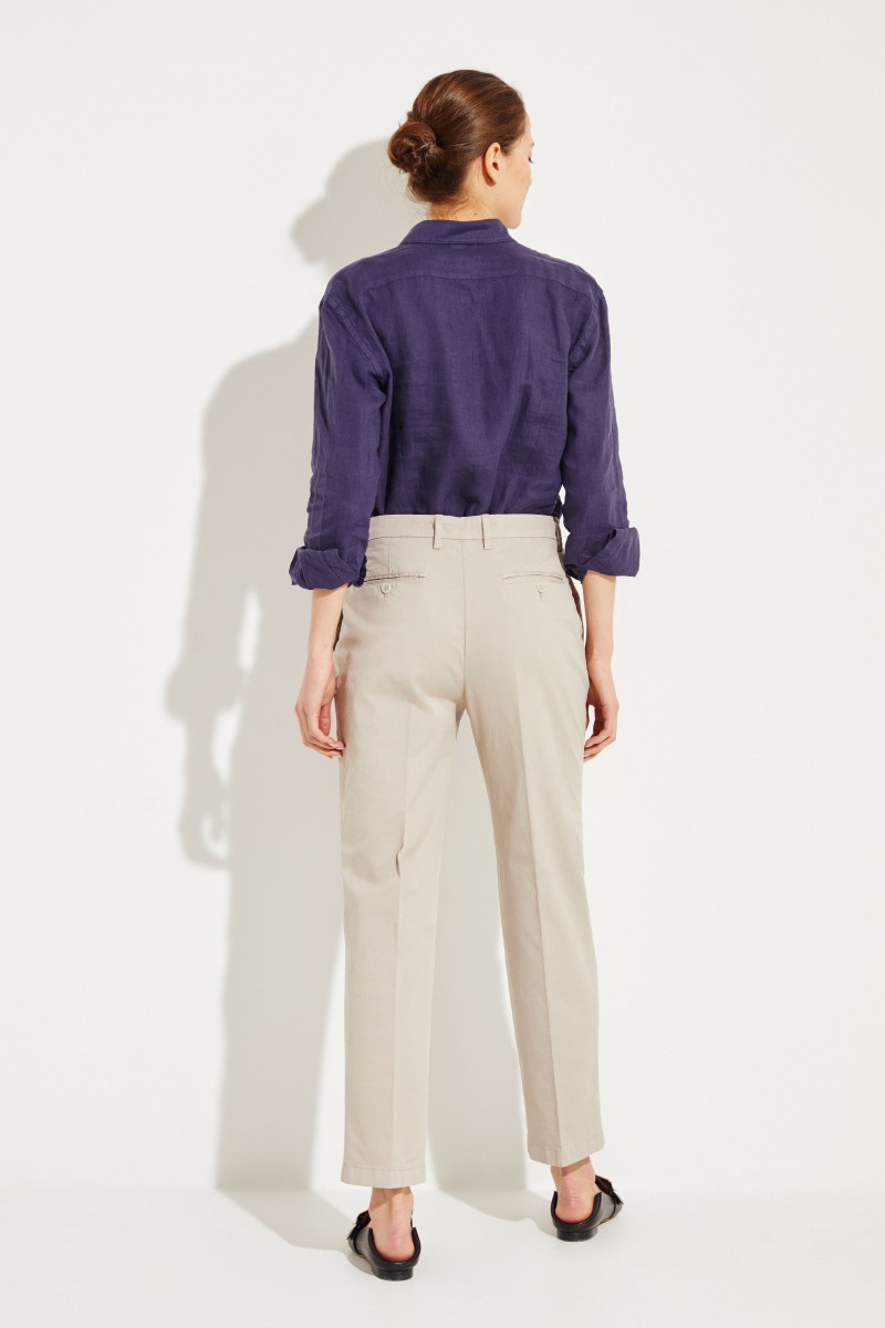 Baumwoll-Hose Beige