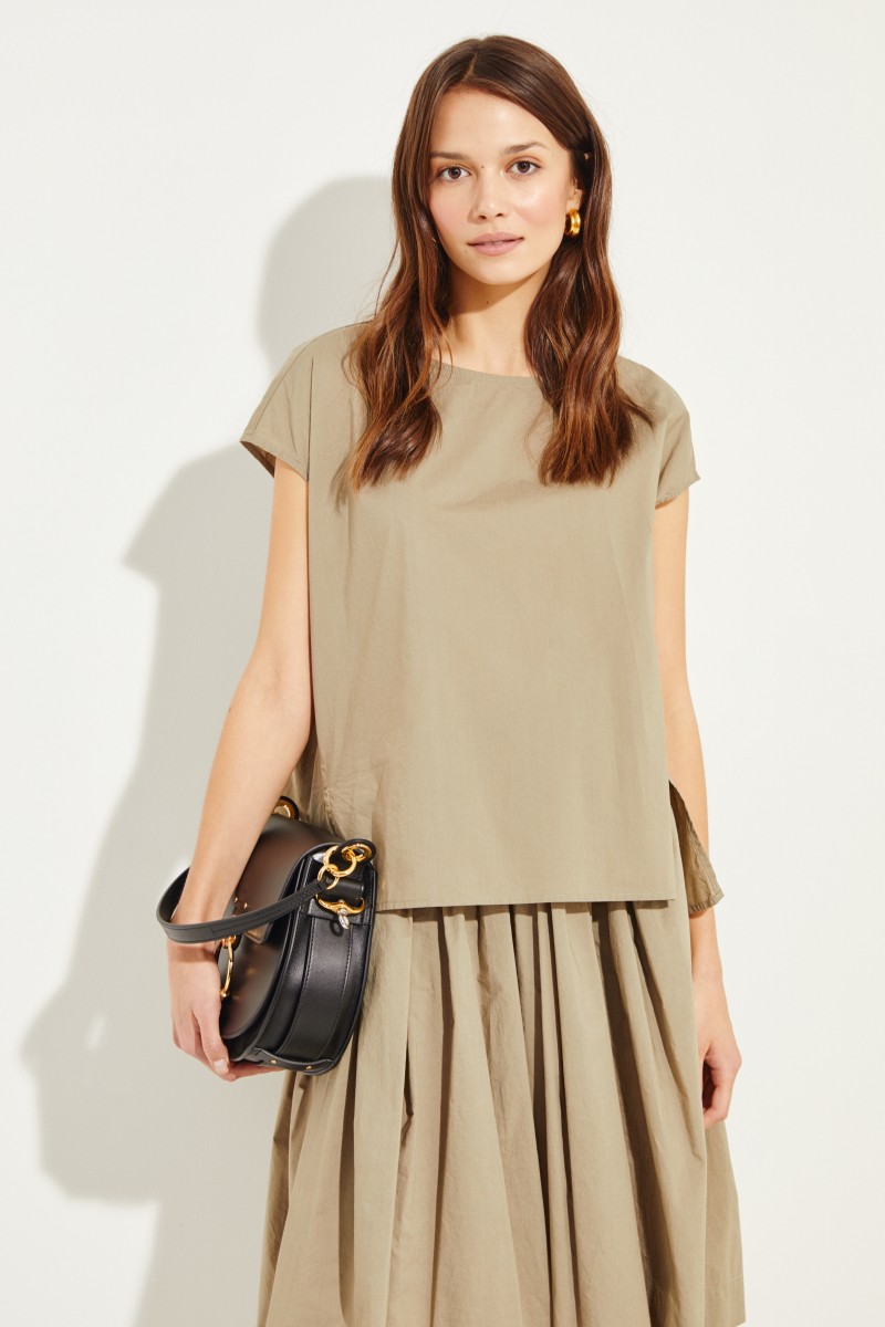 Baumwoll-Shirt Oliv