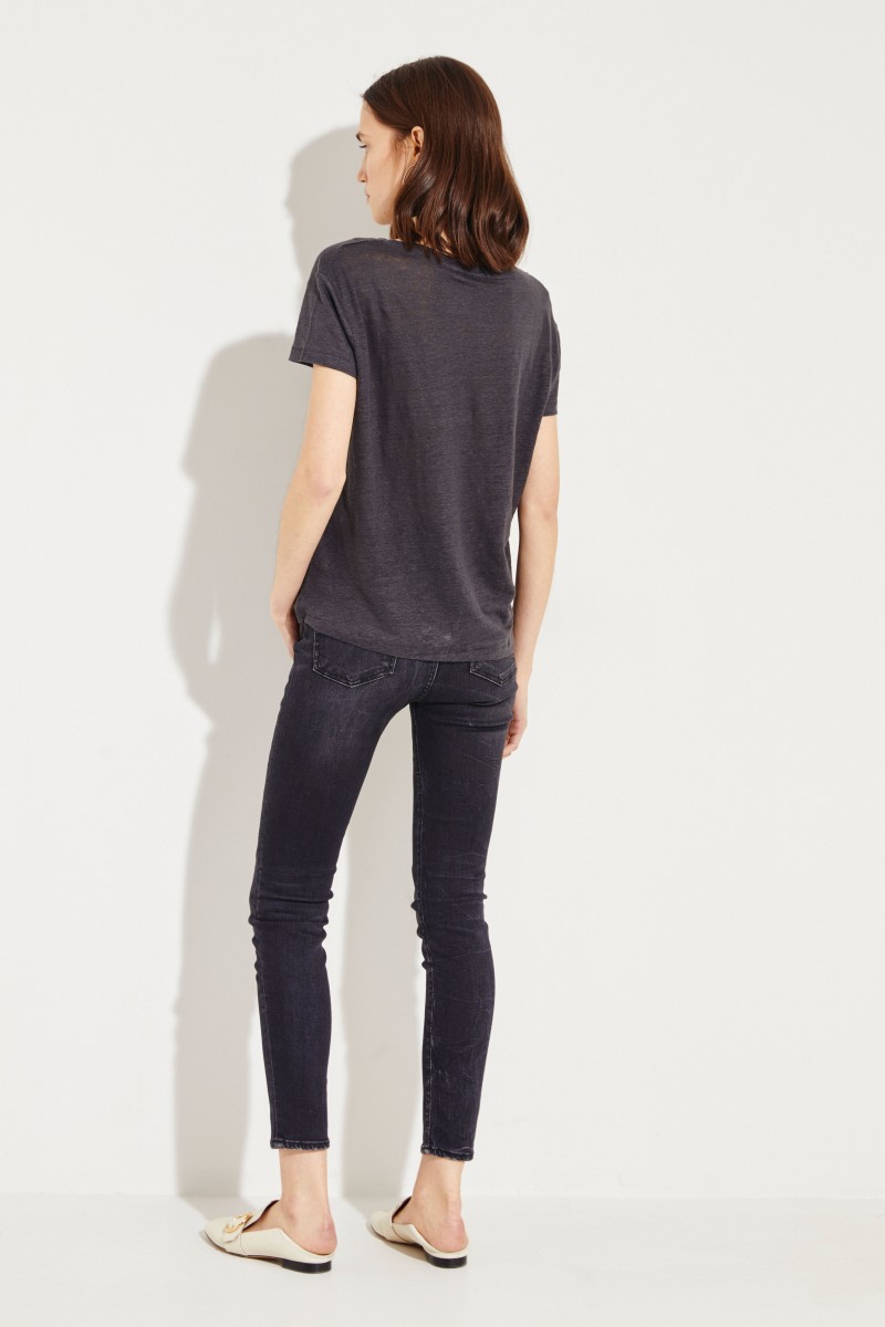Leinen-Shirt 'Eldora' Grau