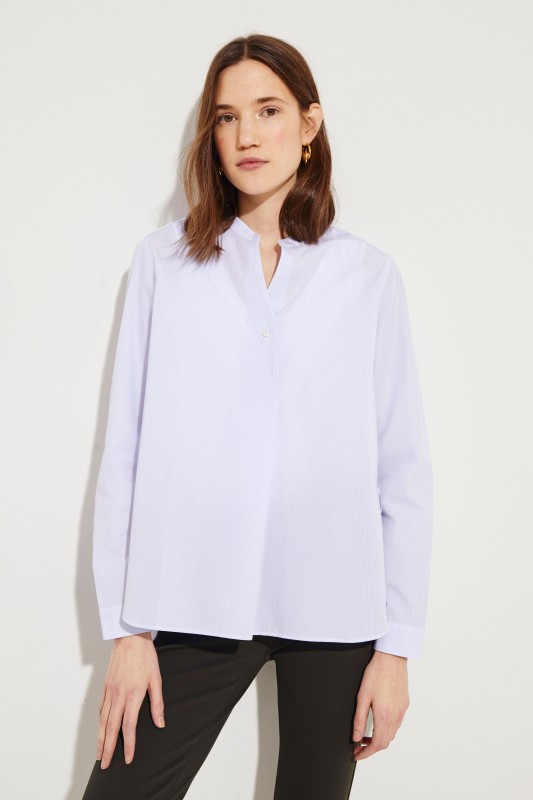 Gestreifte Bluse Blau/Weiß