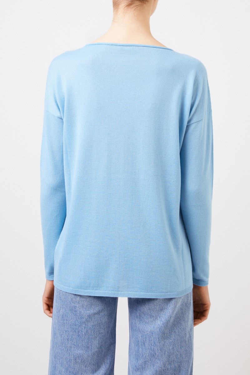 Iris von Arnim Oversize Cashmere-Pullover 'Laniv' Sky Blue