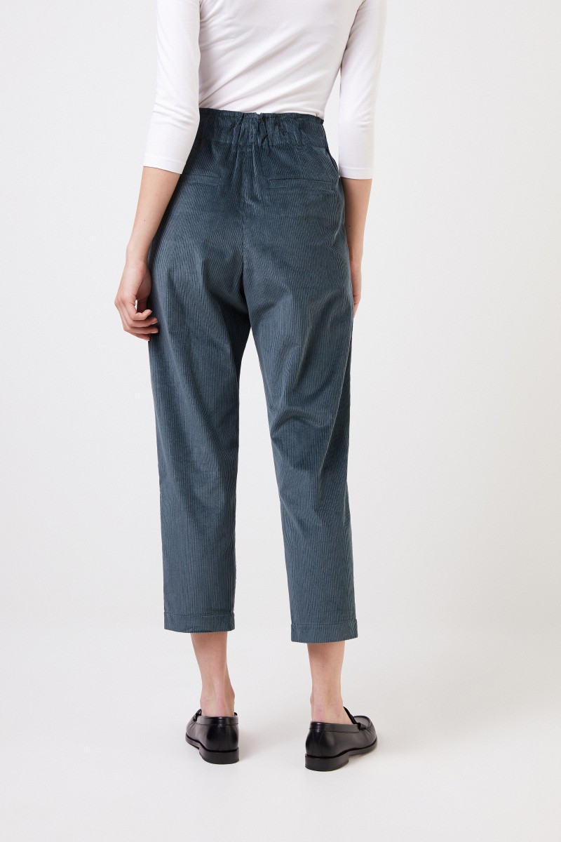 Brunello Cucinelli Baumwoll-Cashmere Cordhose Grün