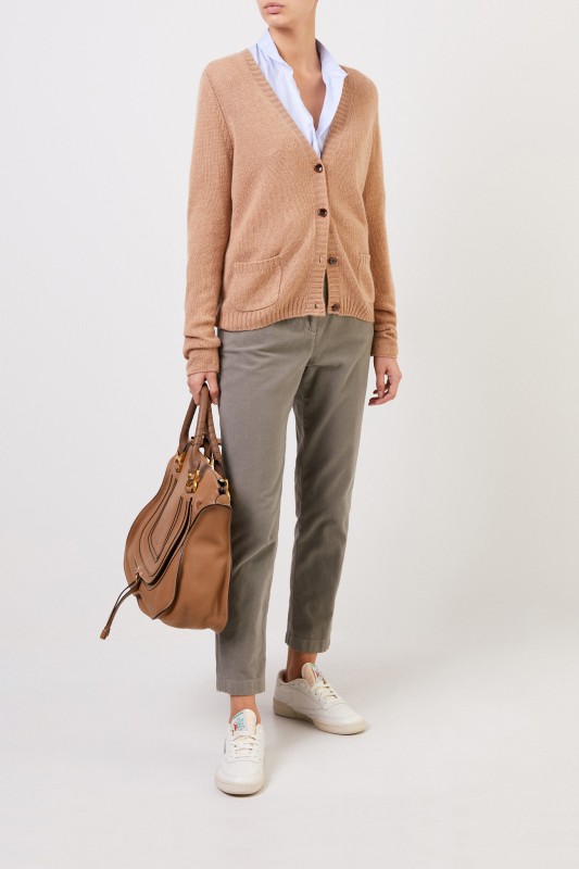 Allude Cashmere-Cardigan Cognac