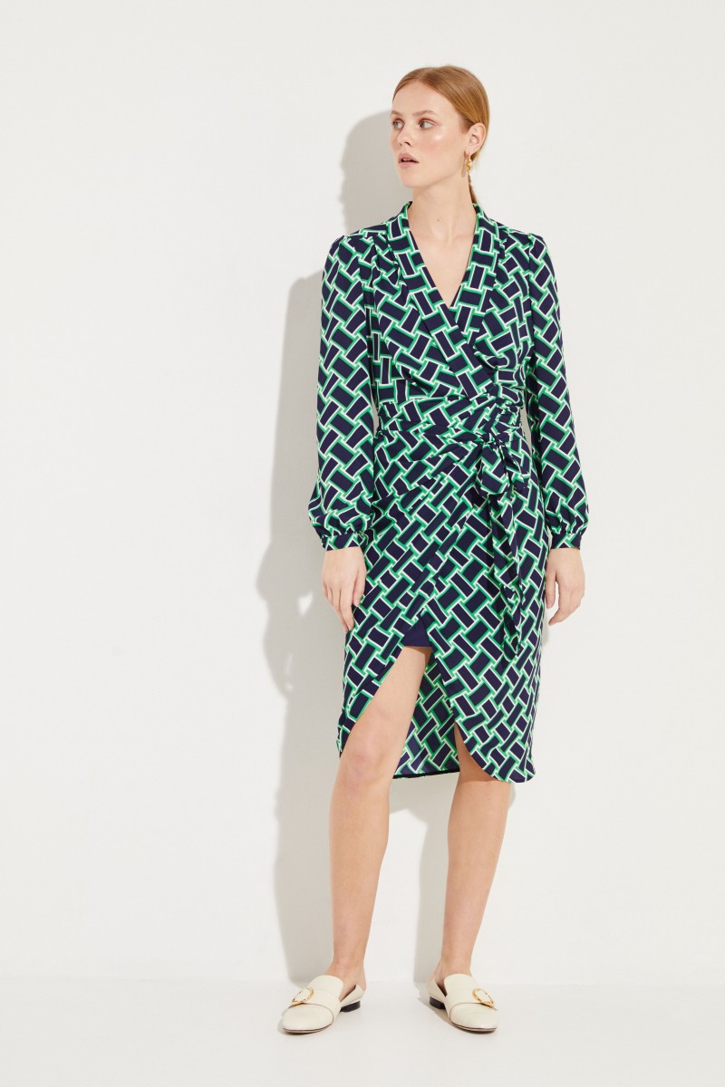 Zweiteiliges Hemdblusenkleid 'Carla' Multi