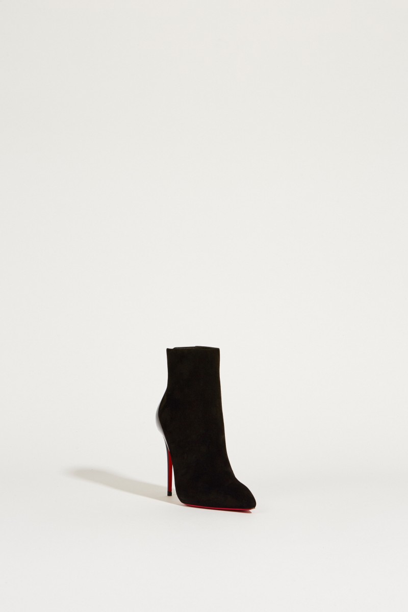 Veloursleder-Stiefelette 'Delicotte' Schwarz
