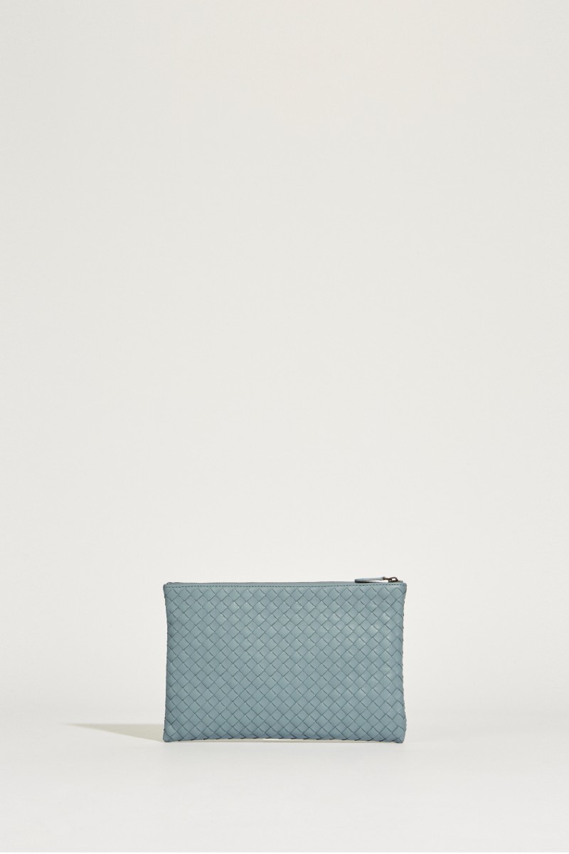 Geflochtene Clutch 'Poach' Blau