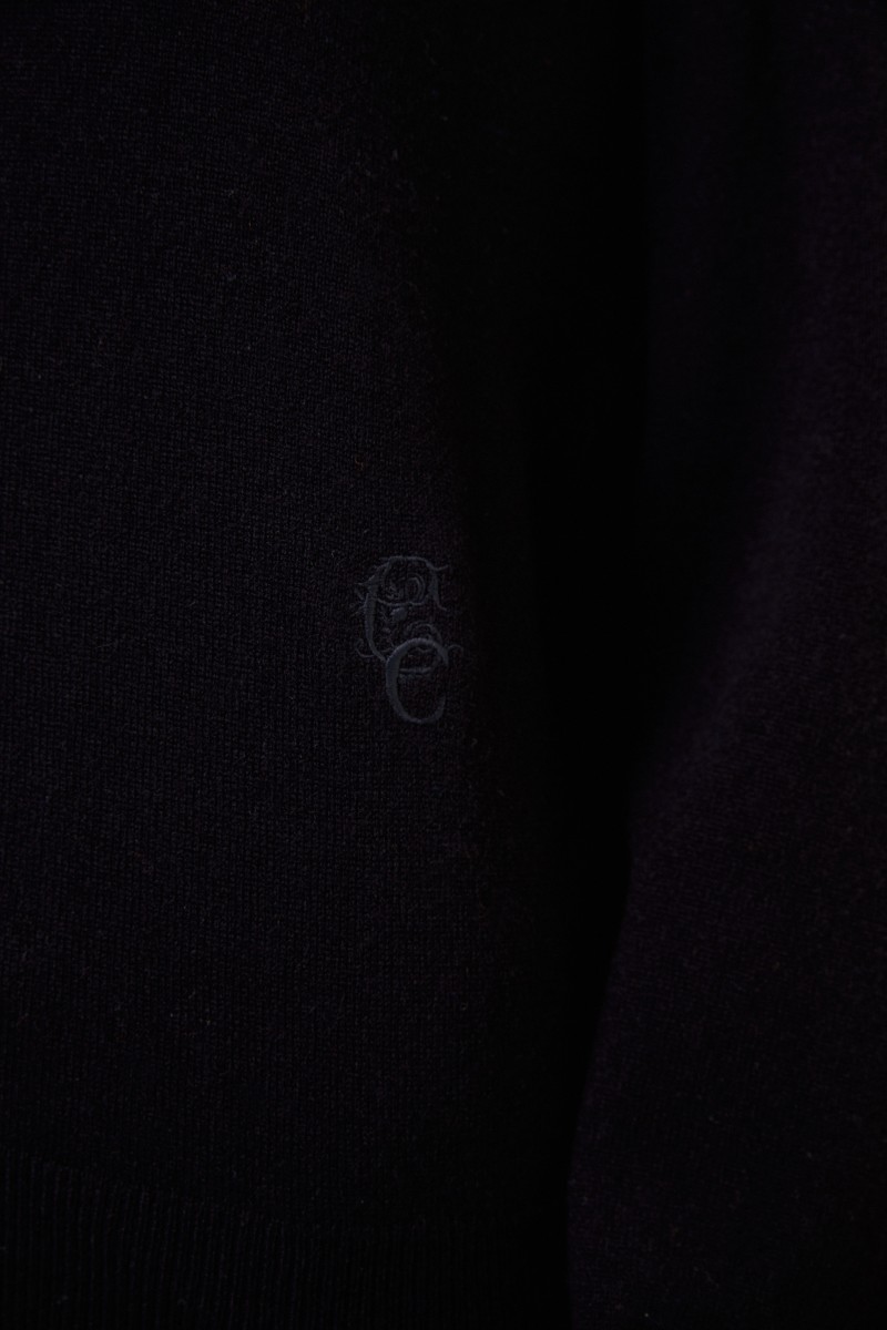 Cashmere-Rollkragenpullover Schwarz