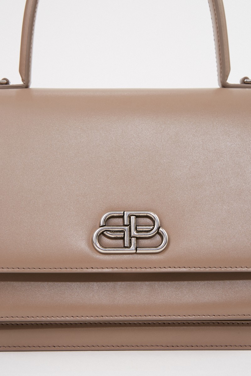 Leder-Tasche 'Sharp S' Beige