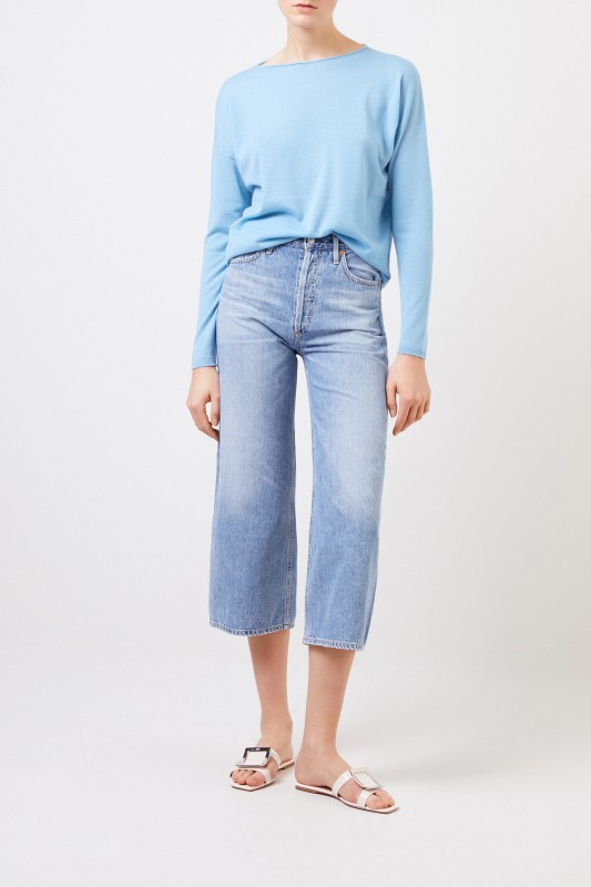Iris von Arnim Oversize Cashmere-Pullover 'Laniv' Sky Blue