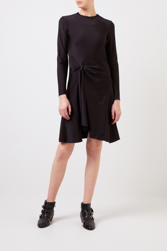 Chloé Satinkleid mit dem Knoten-Detail Schwarz