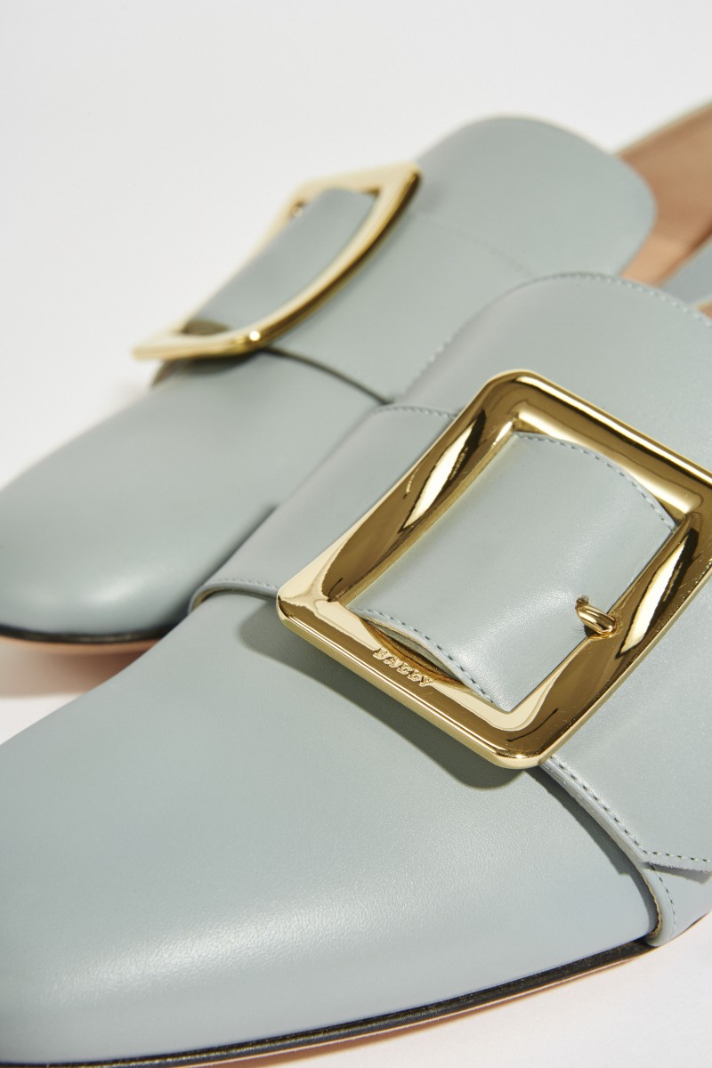 Lederloafer 'Janelle' Taubenblau