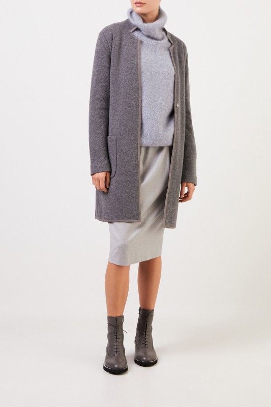 Fabiana Filippi Woll-Cashmere-Mantel Grau