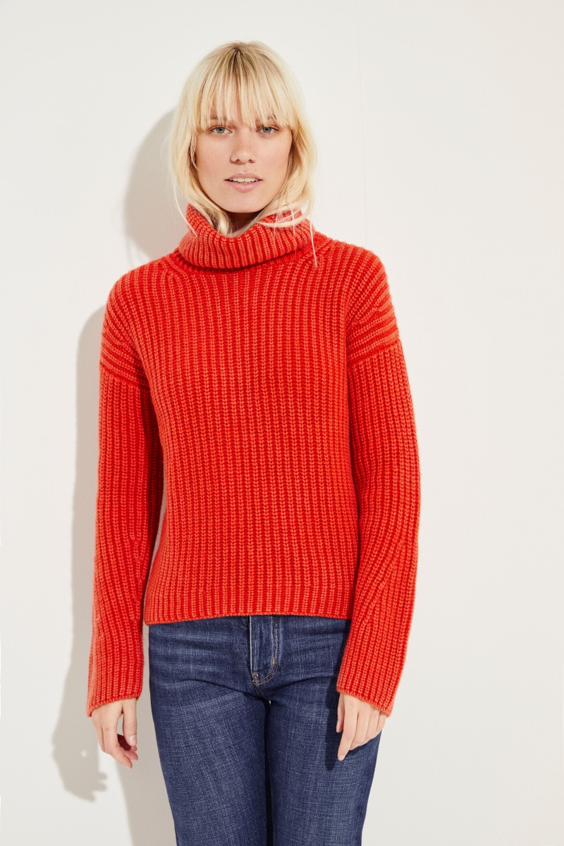 Cashmere-Rollkragenpullover 'Maryna' Rot