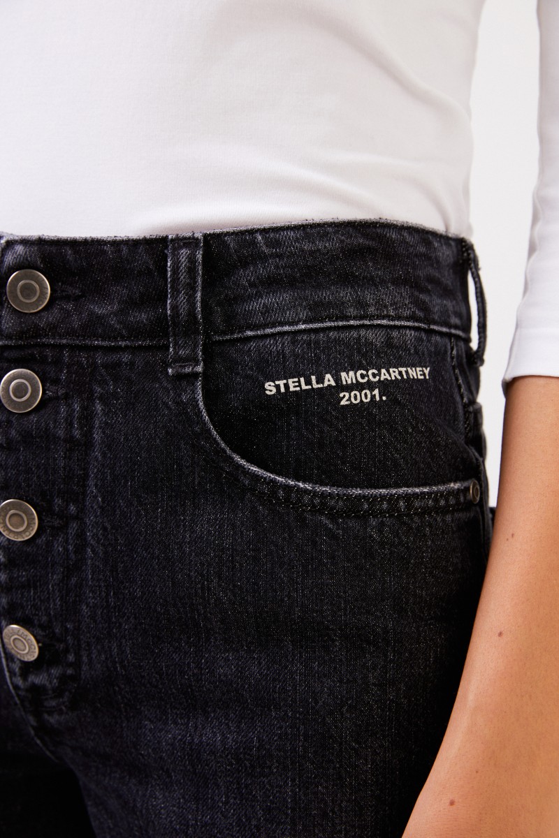 Stella McCartney Jeans im Used-Look Schwarz
