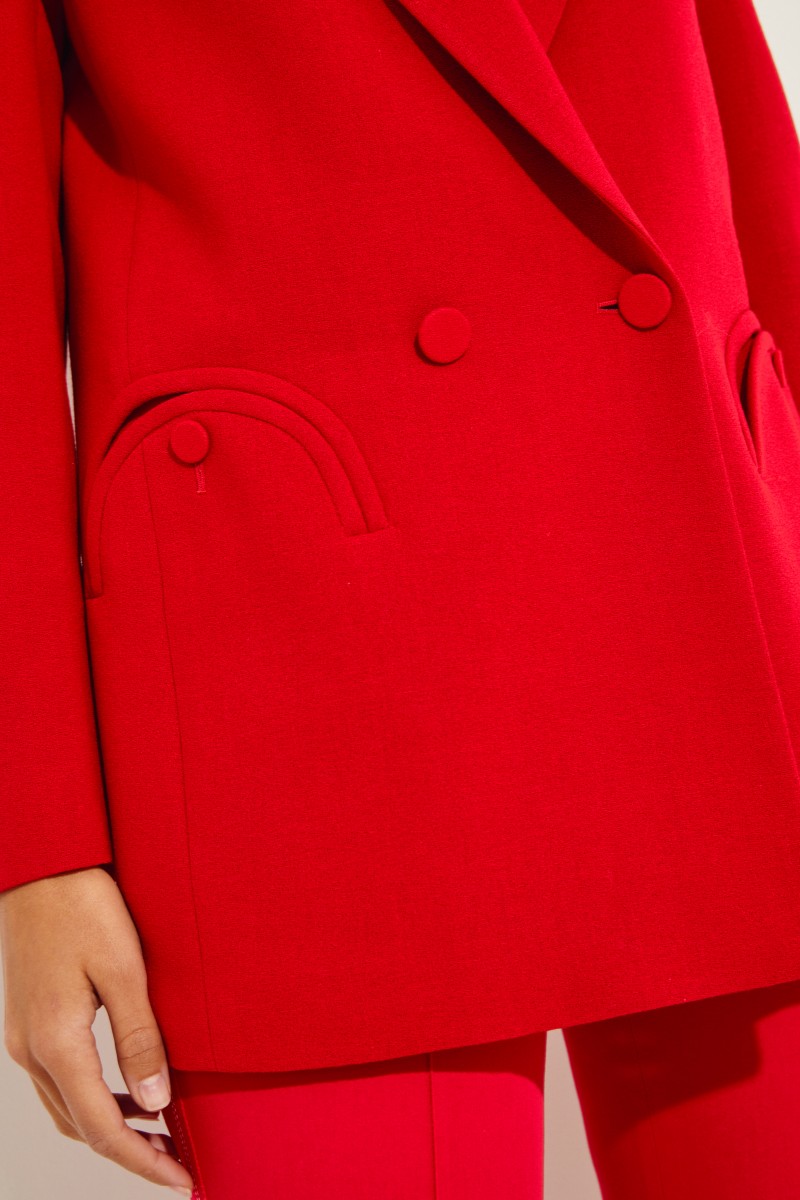 Woll-Blazer 'Cool & Easy Everyday' Rot