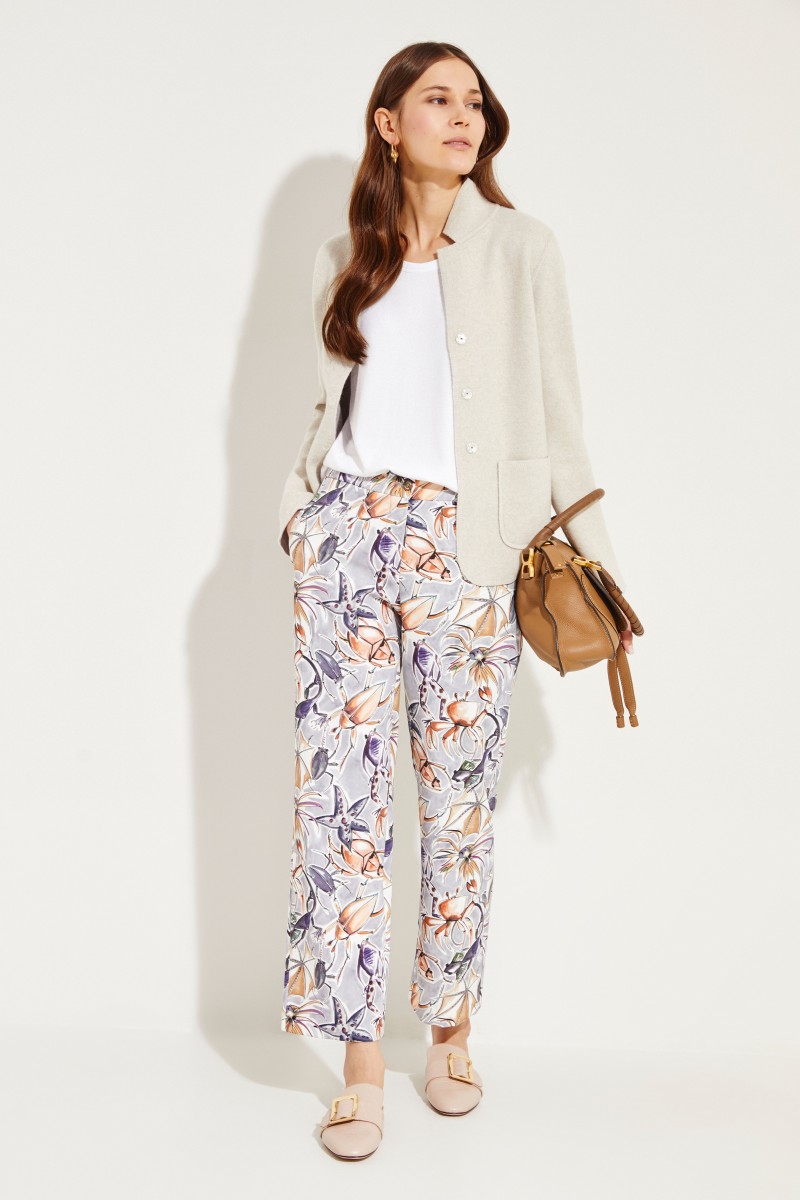 Doubleface Wende-Blazer Beige/Grau