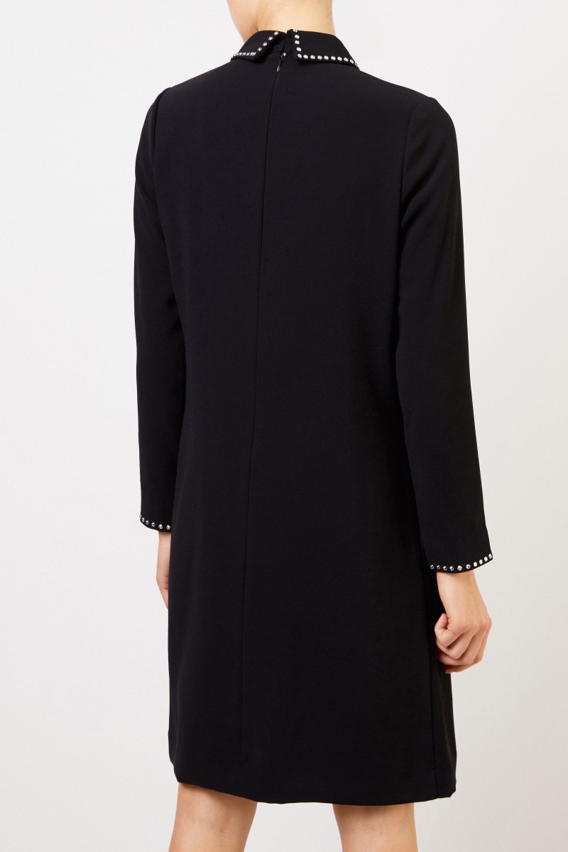 Steffen Schraut Klassisches Kleid mit Strassbesatz Schwarz