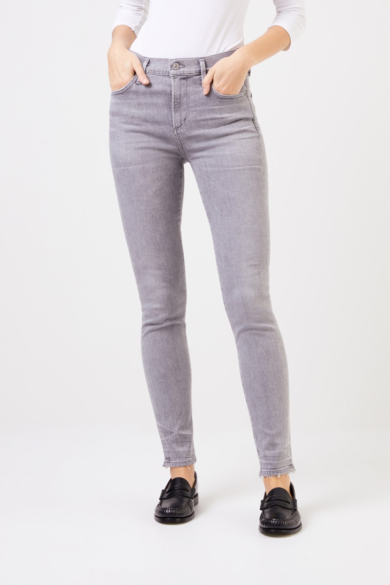 Citizens of Humanity Highrise Skinny-Jeans 'Rocket' Grau