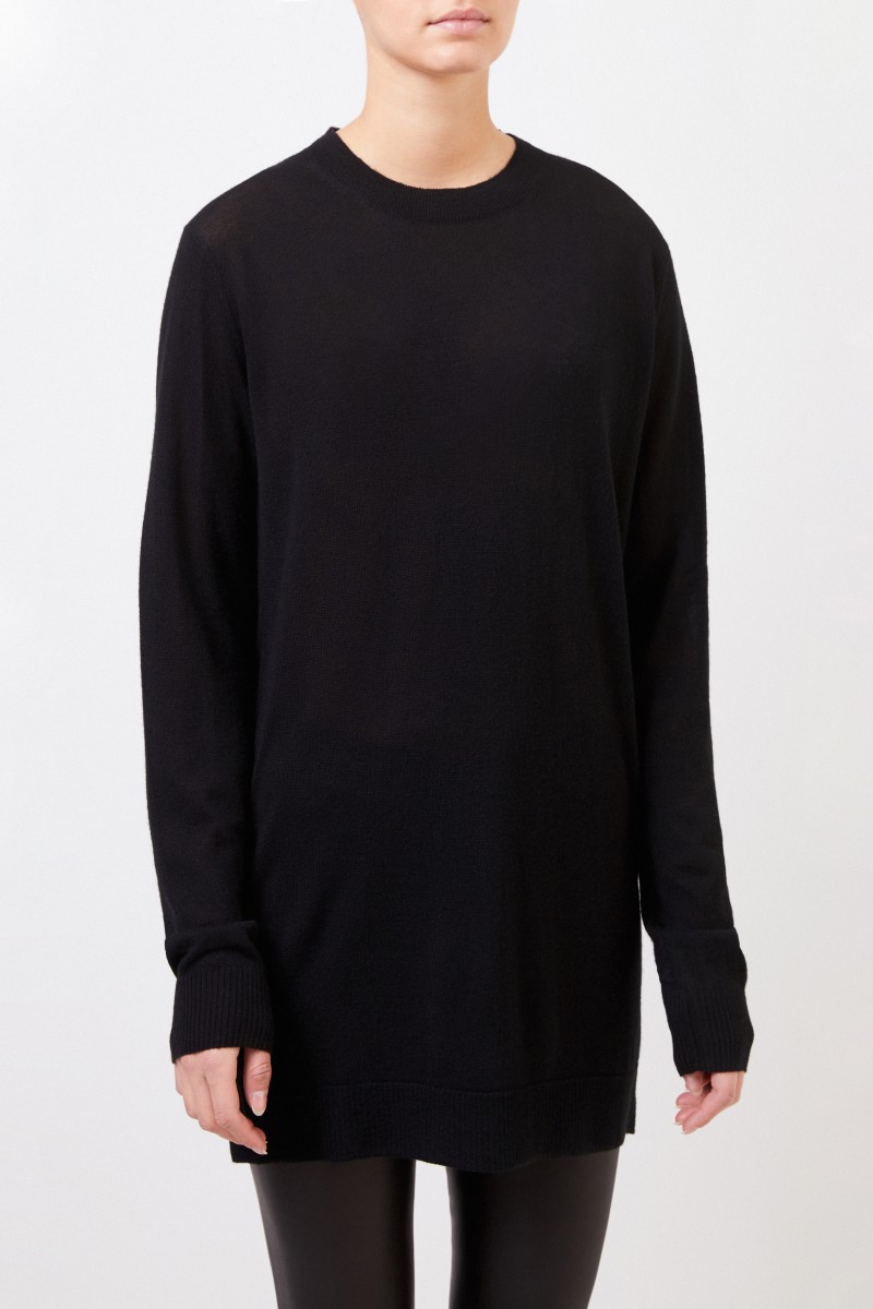 Bottega Veneta Langer Cashmere-Pullover Schwarz