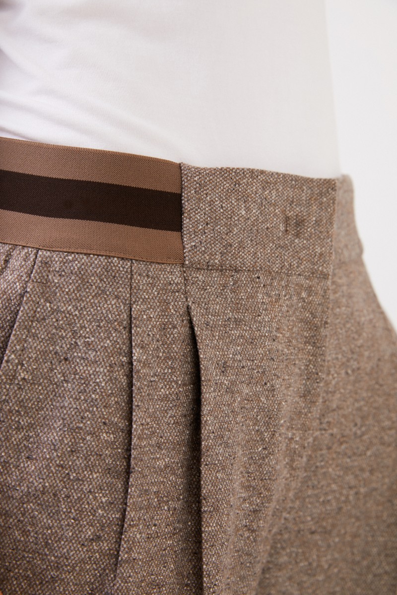 Gabardinehose 'Janna' mit Gummibund Natur
