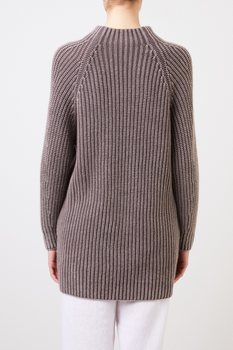 Iris von Arnim Langer Cashmere-Pullover 'Famke' Braun