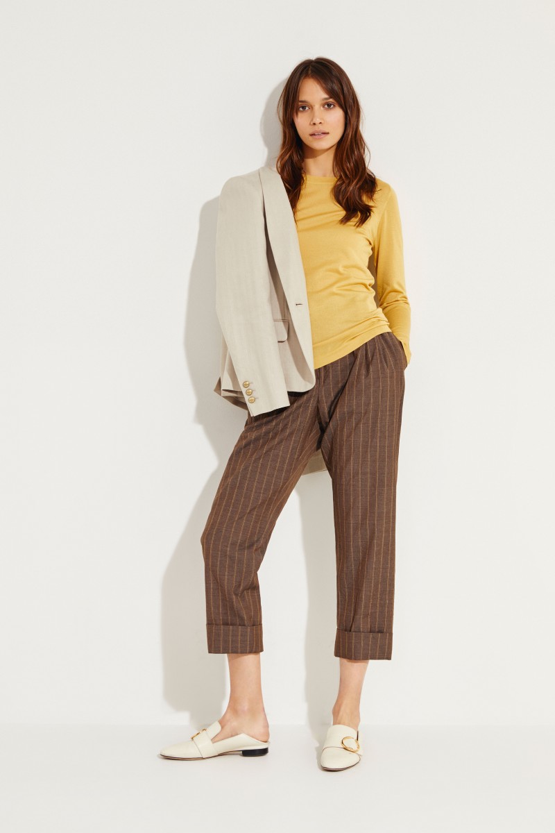Cashmere-Seiden-Pullover Gelb