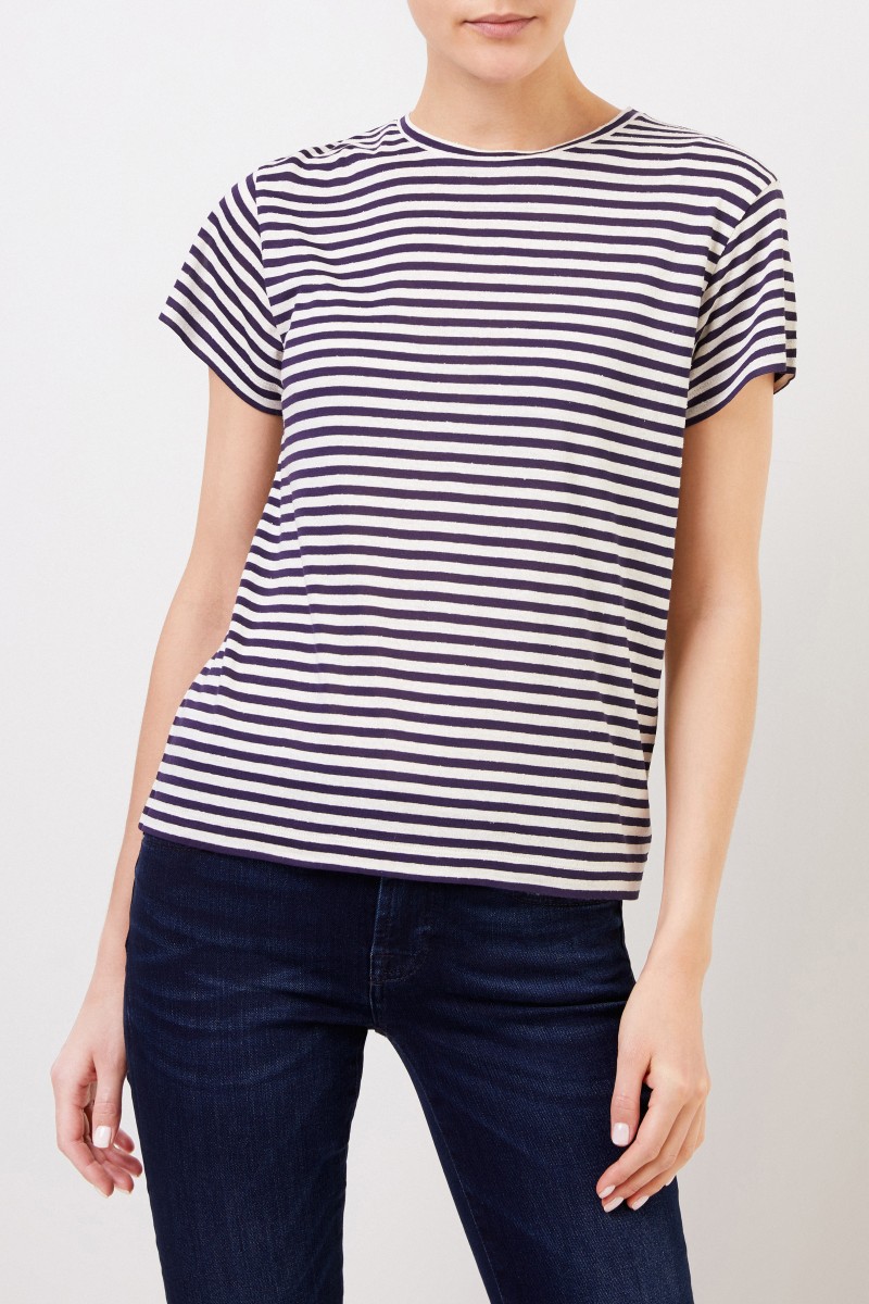 Gestreiftes T-Shirt Blau/Weiß