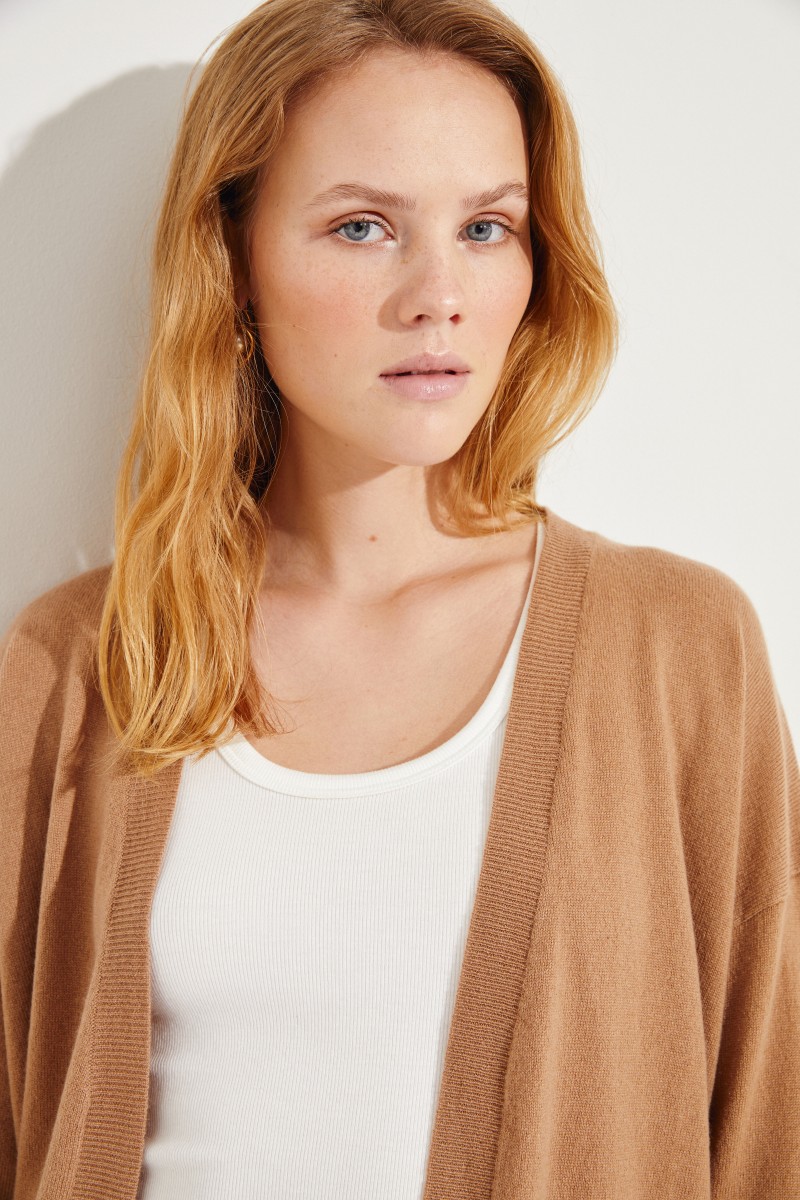 Cashmere-Cardigan Caramel