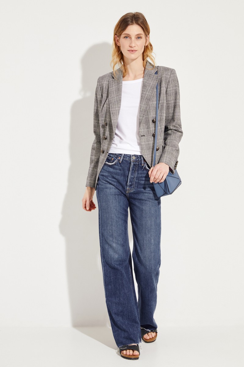 Longsleeve mit U-Boot-Ausschnitt Weiß
