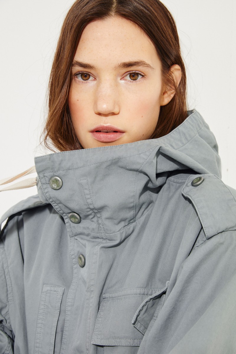 Baumwoll-Parka 'Oline Dyed Chino' Grün