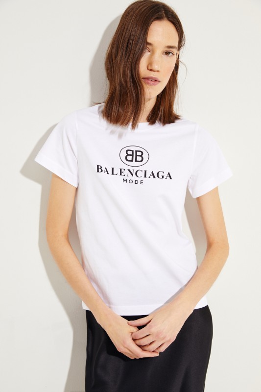T-Shirt mit einem Logo-Detail Weiß