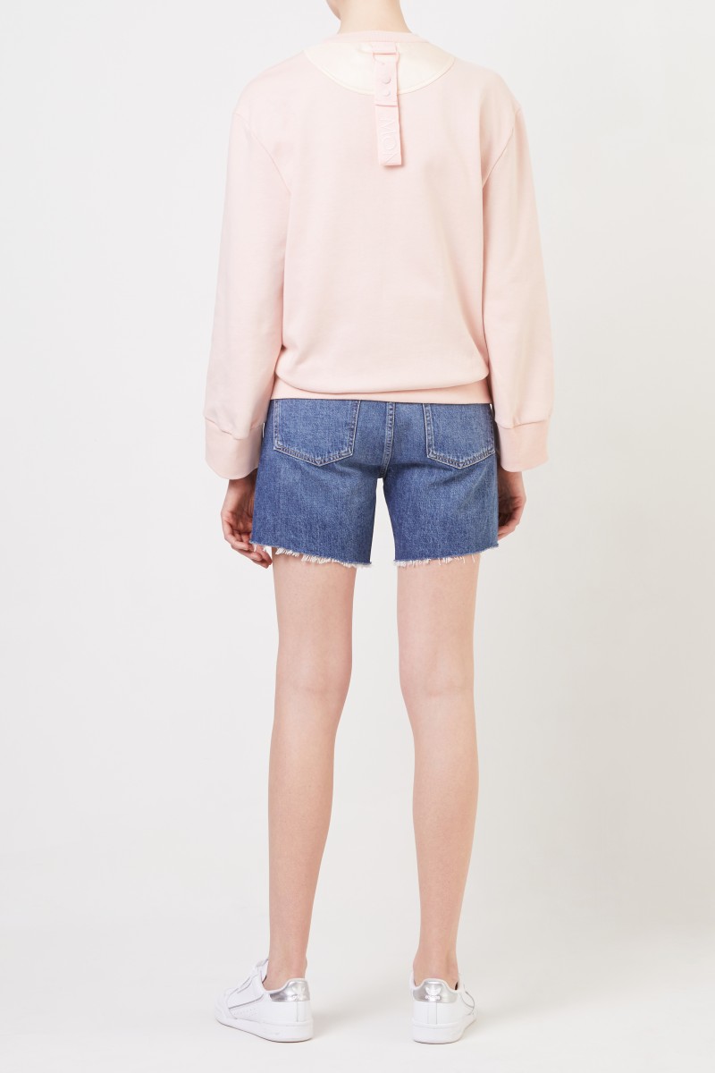 Moncler Sweatshirt mit Knopfleiste Rosé